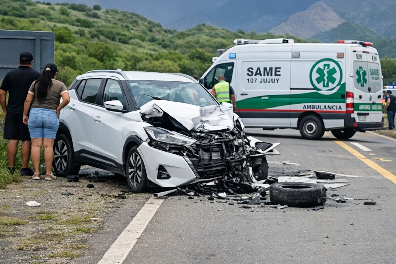 Triple choque en curvas de Bárcena genera demoras